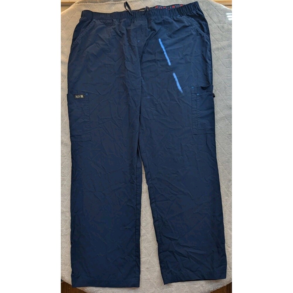 Koi Basic Scrub Stretch Pants Dark Blue Navy Women Size XL